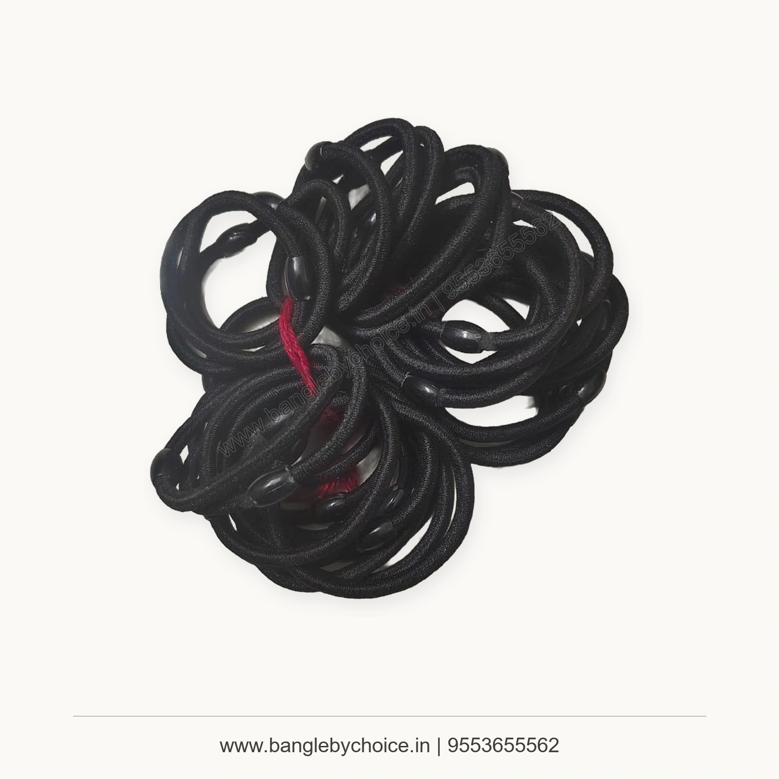 Black Thin Elastic Hair Rubber Bands