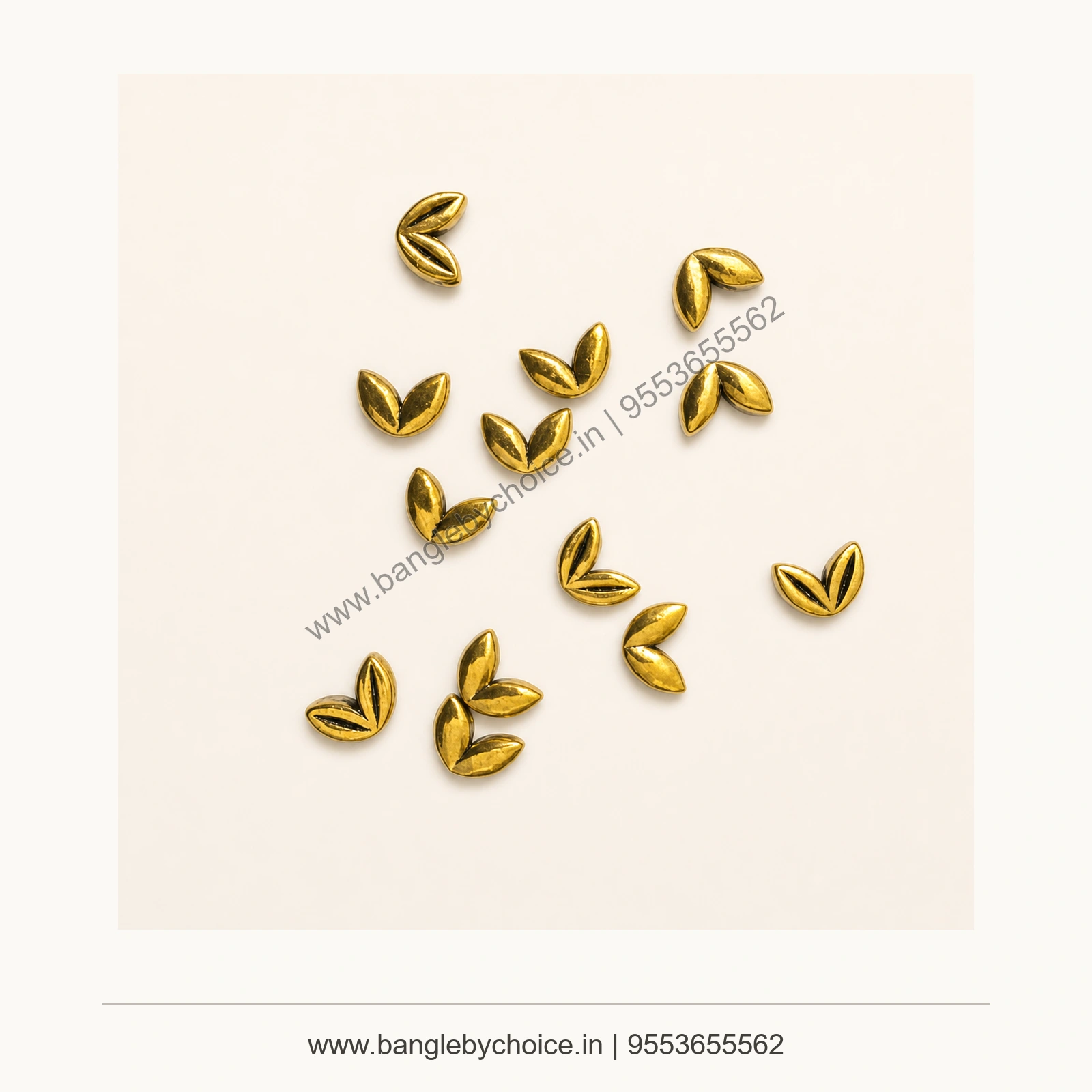 Gold Double Leaf Charms