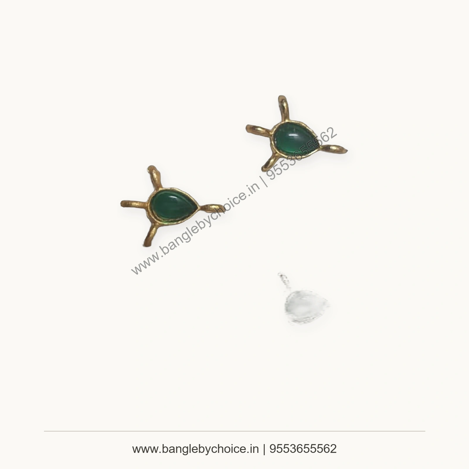 Green Mini Enamel Charms premium product photo with Bangle By Choice watermark and phone number