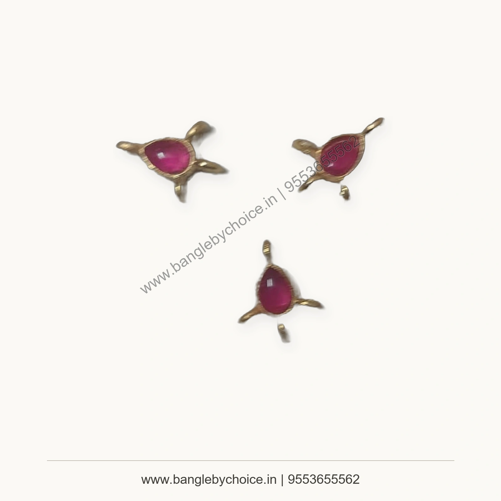Pink Mini Enamel Charms premium product photo with Bangle By Choice watermark and phone number