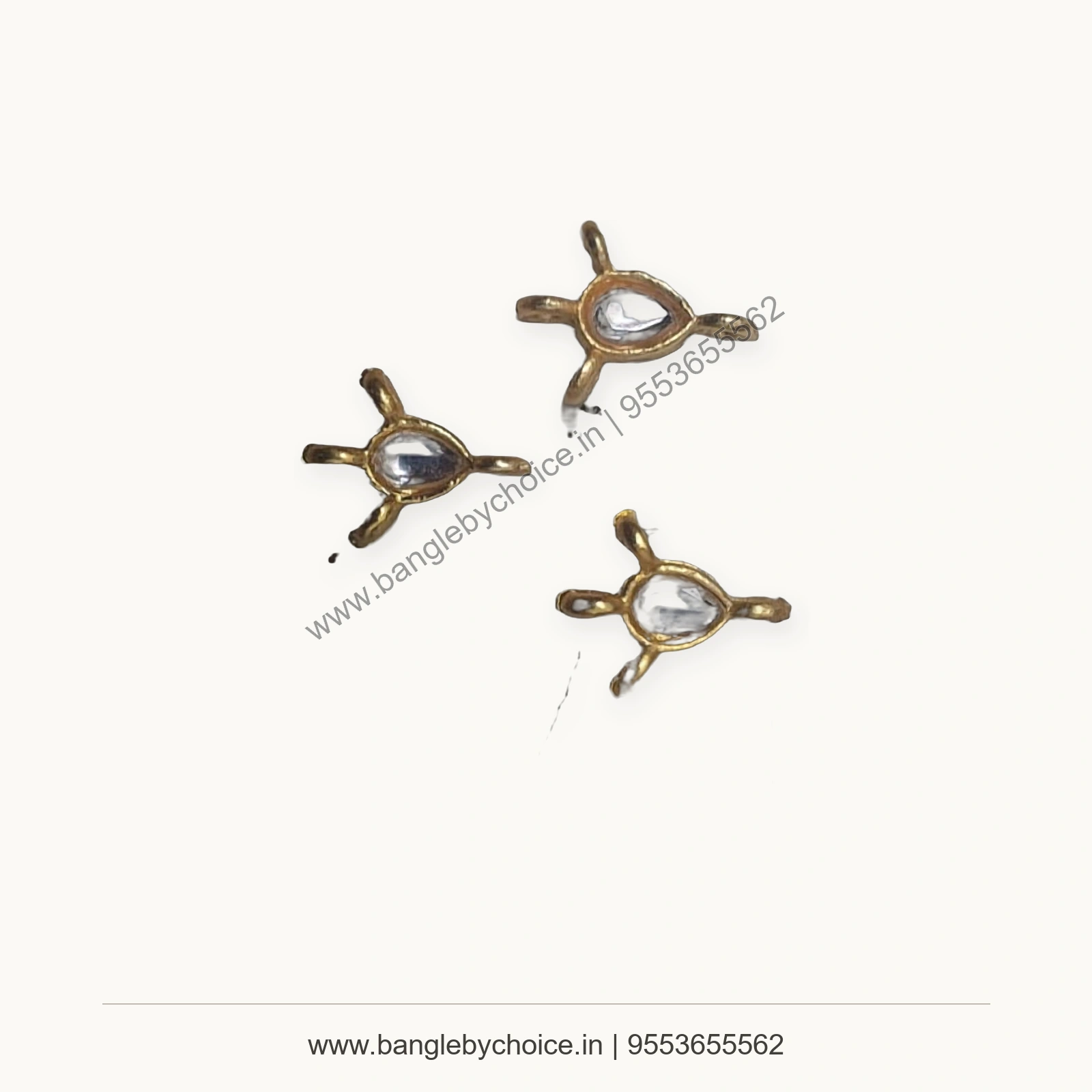 White and Blue Mini Enamel Charms premium product photo with Bangle By Choice watermark and phone number