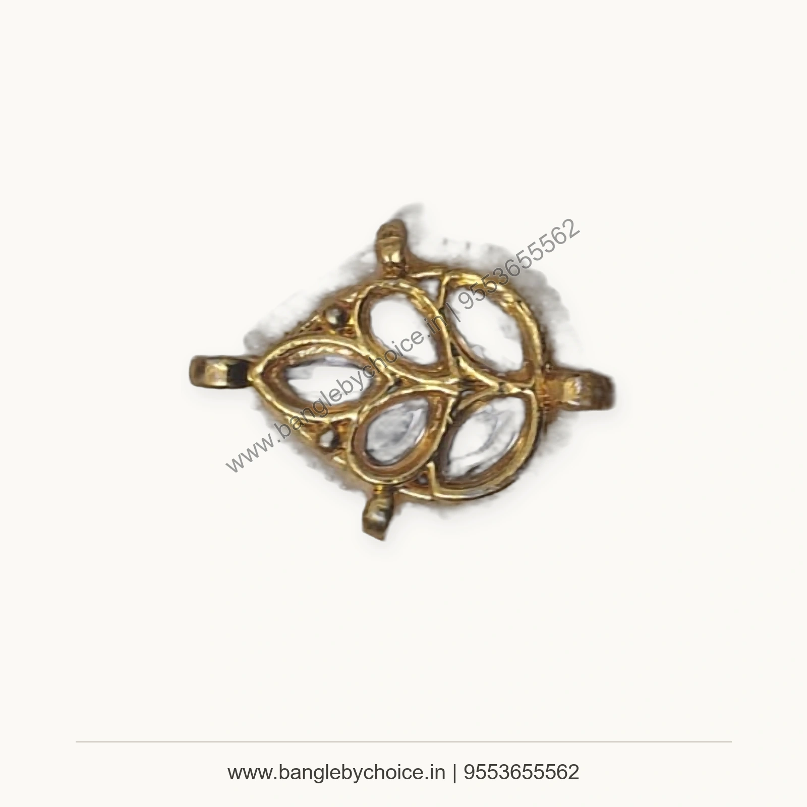White Turtle Enamel Charm premium product photo with Bangle By Choice watermark and phone number
