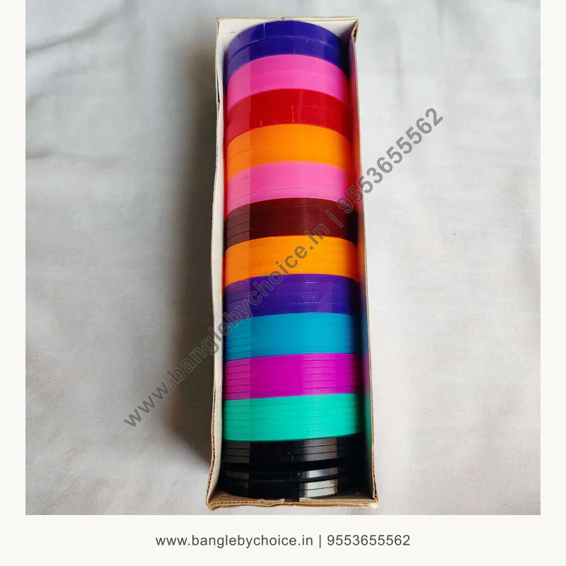 Flat mixed bangle box-2,4and6cuts product image with transparent Bangle By Choice watermark