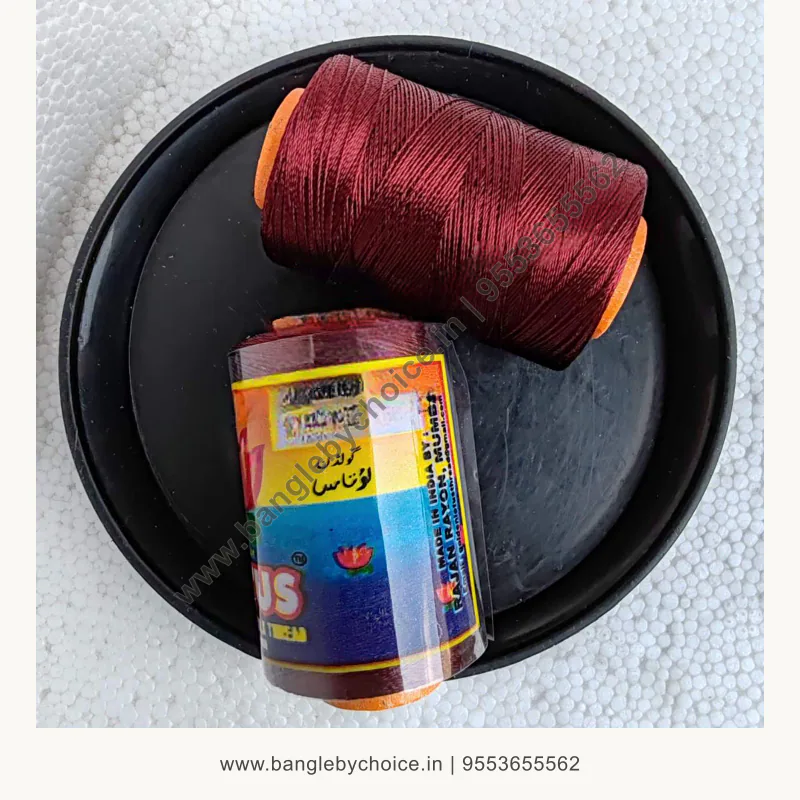 Lotus silk Thread-shade No. 9D product image with transparent Bangle By Choice watermark