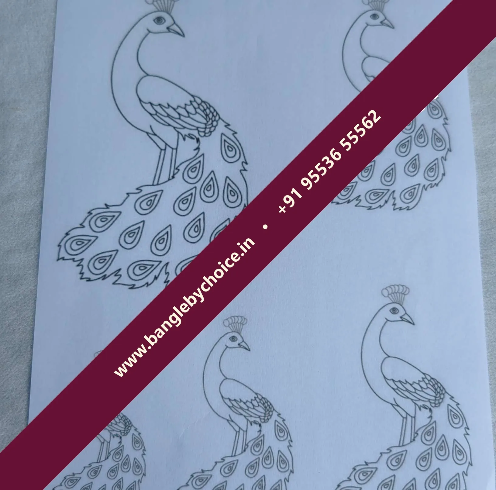 Single peacock pattern